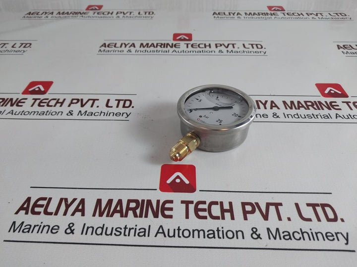 Lot Of 2X Gasli En 837-1 Pressure Gauge 0-25 Bar