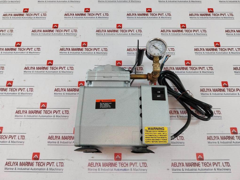 Gast Doa-v517-bn High-capacity Vacuum Pump With Gauge, Regulator