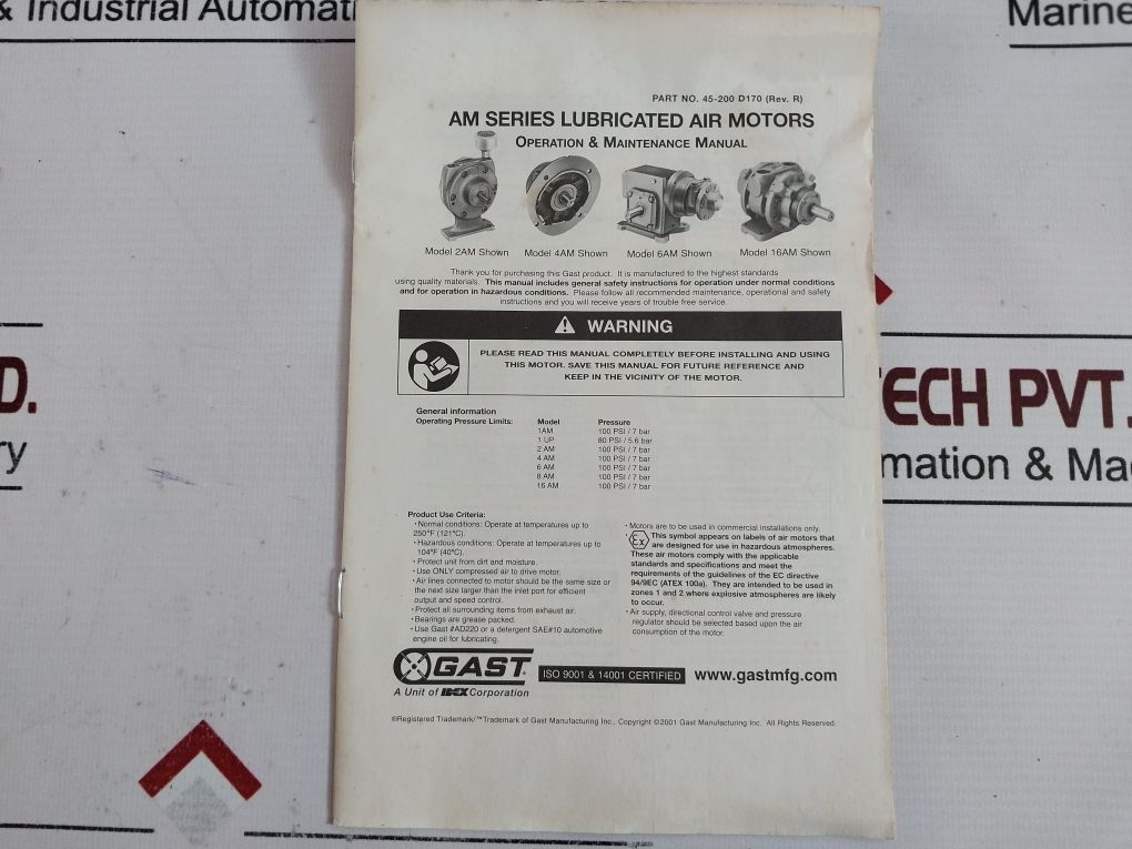 Gast K208 Repair Kit