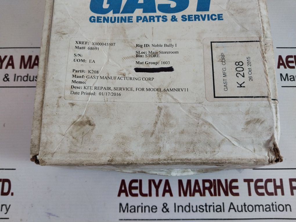 Gast K208 Repair Kit