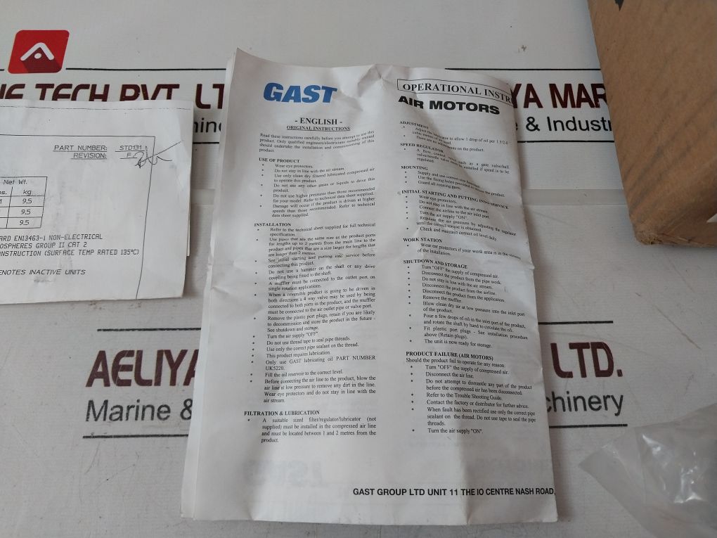 Gast R-ad665 Air Motor