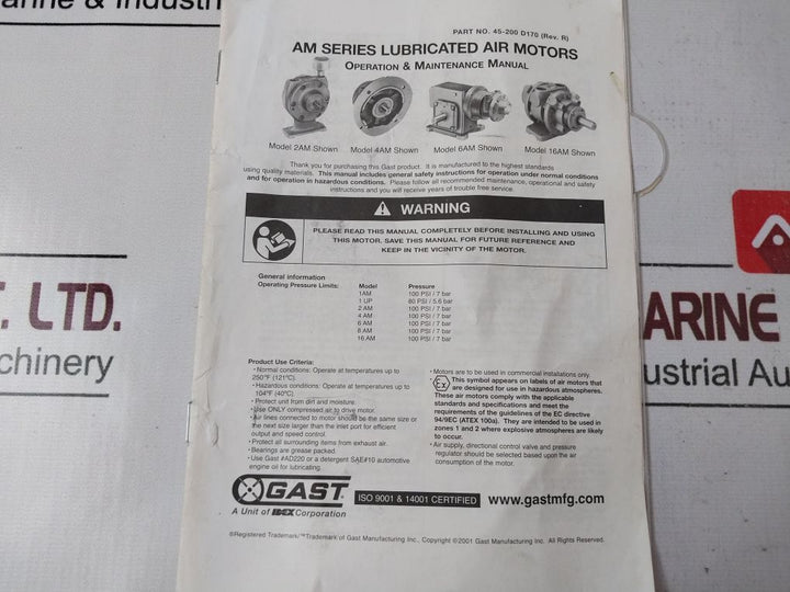 Gast R-ad665 Air Motor