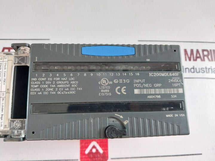 Ge Fanuc Ic200Mdl640F Input Module 24Vdc