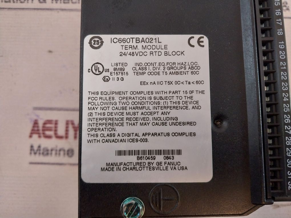 Ge Fanuc Ic660Bba021 I/O Block