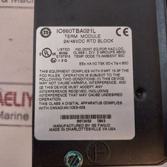 Ge Fanuc Ic660Bba021 I/O Block