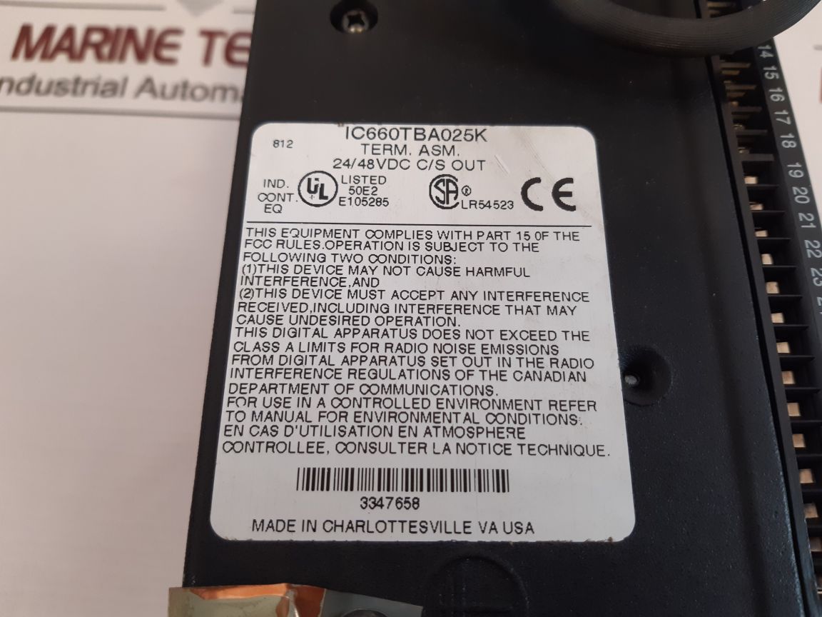 Ge Fanuc Ic660Bba025 Electric Module Ic660Eba025M