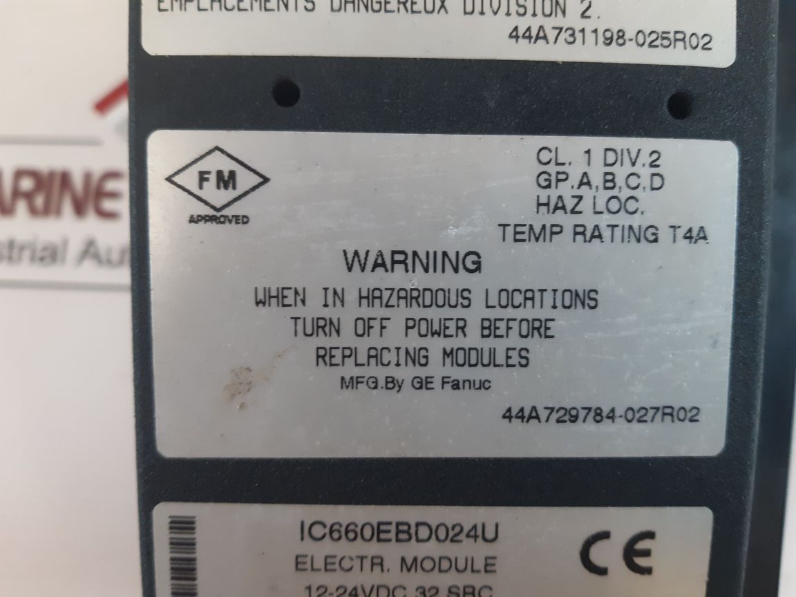 Ge Fanuc Ic660Tbd024K Electric Assembly Module Ic660Bbd024