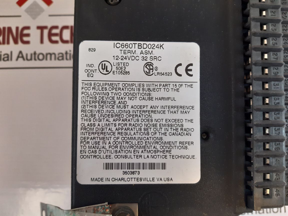 Ge Fanuc Ic660Tbd024K/Ic660Bbd024 Electric Assembly Module