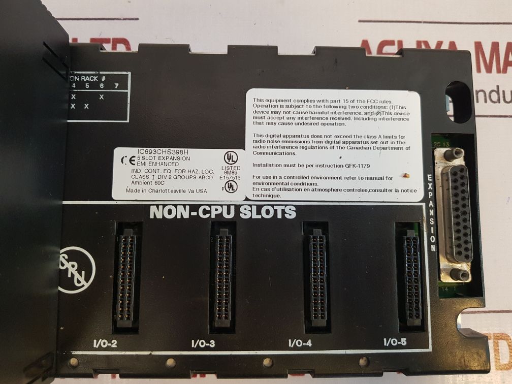 Ge Fanuc Ic693Chs398H Programmable Controller Series 90-30