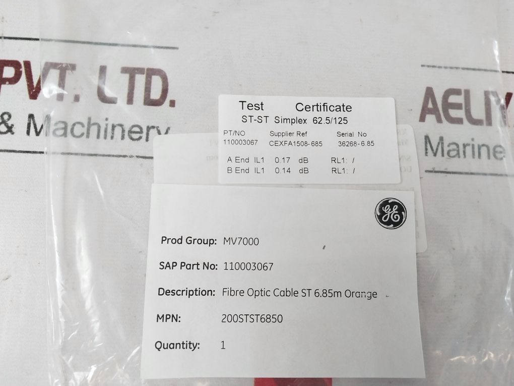 Ge Fibre Optic Cable St 6.85M Orange 200Stst6850