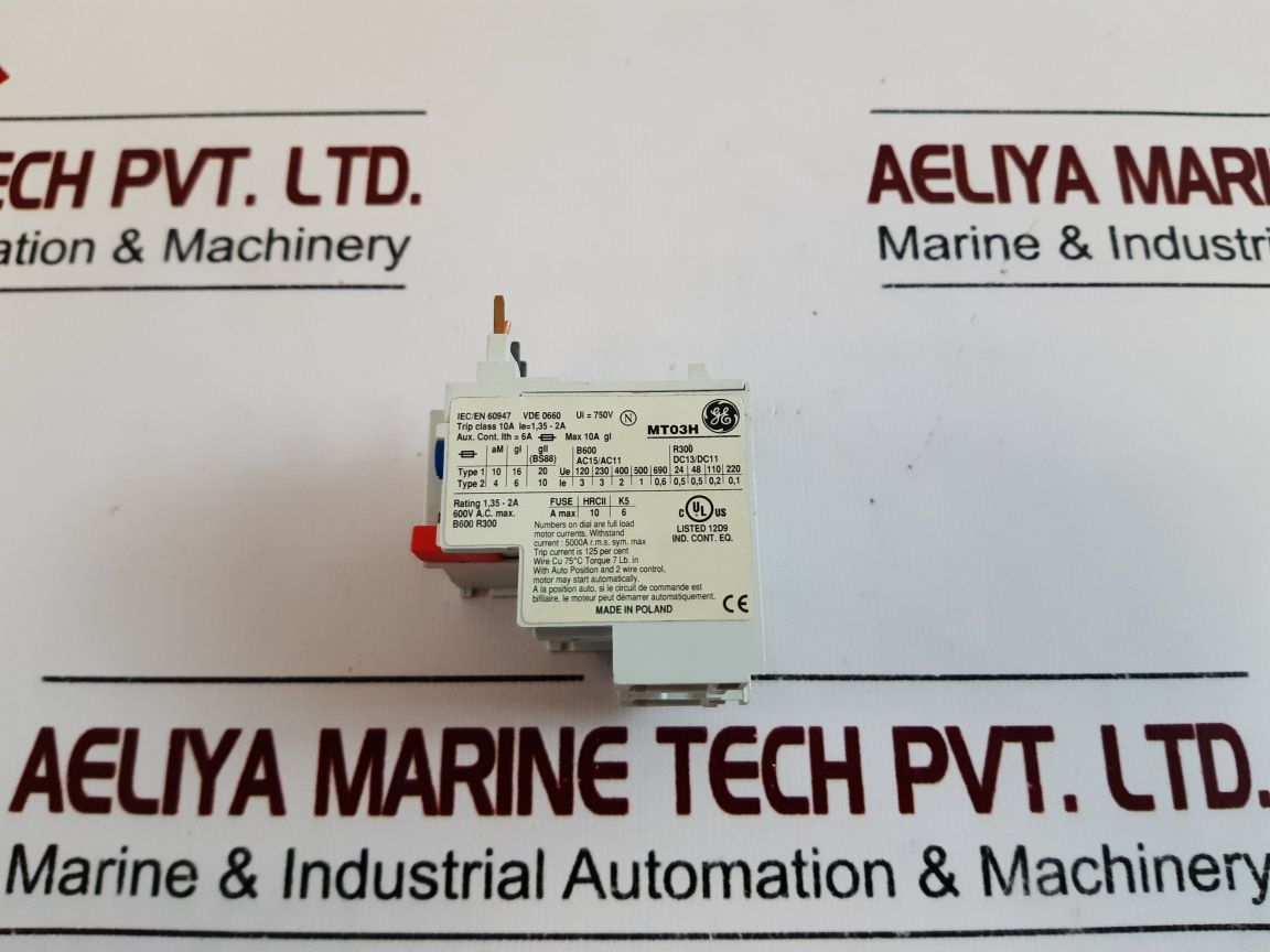 Ge Mt03H Overload Relay 1,35-2A