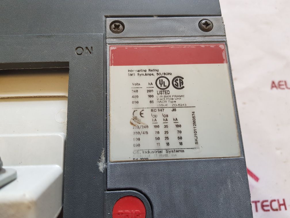 Ge Skpa36At1200 Circuit Breaker Spectra Rms Hi I.C. Srpk1200A