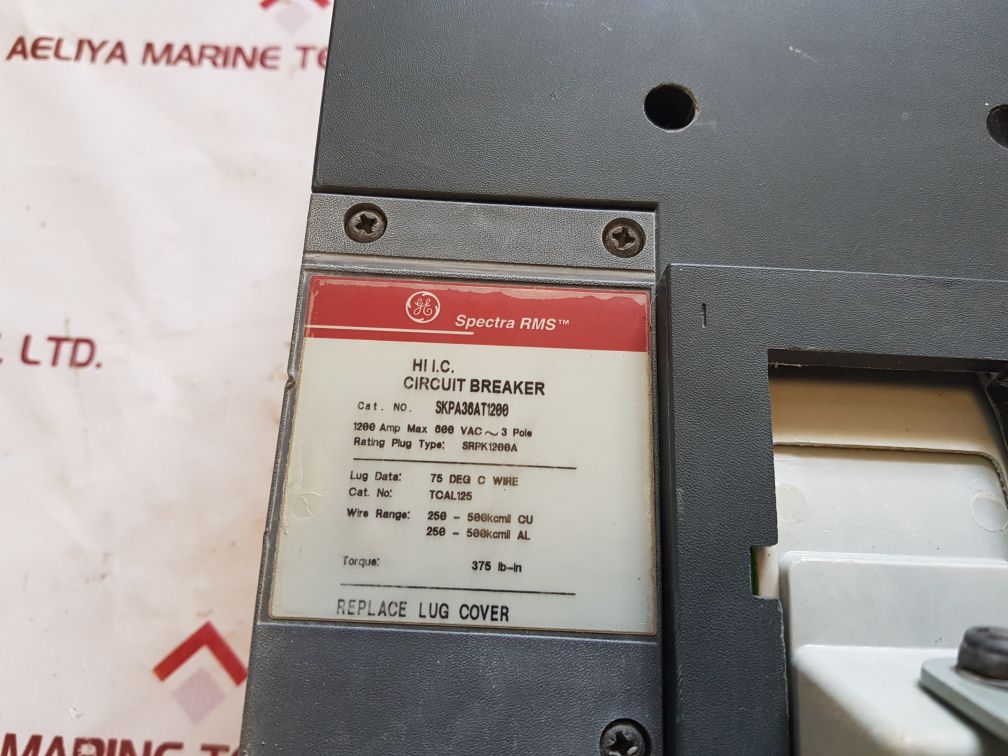 Ge Skpa36At1200 Circuit Breaker Spectra Rms Hi I.C. Srpk1200A
