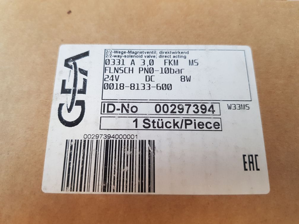 Gea 0331 a 3,0 fkm ms solenoid valve