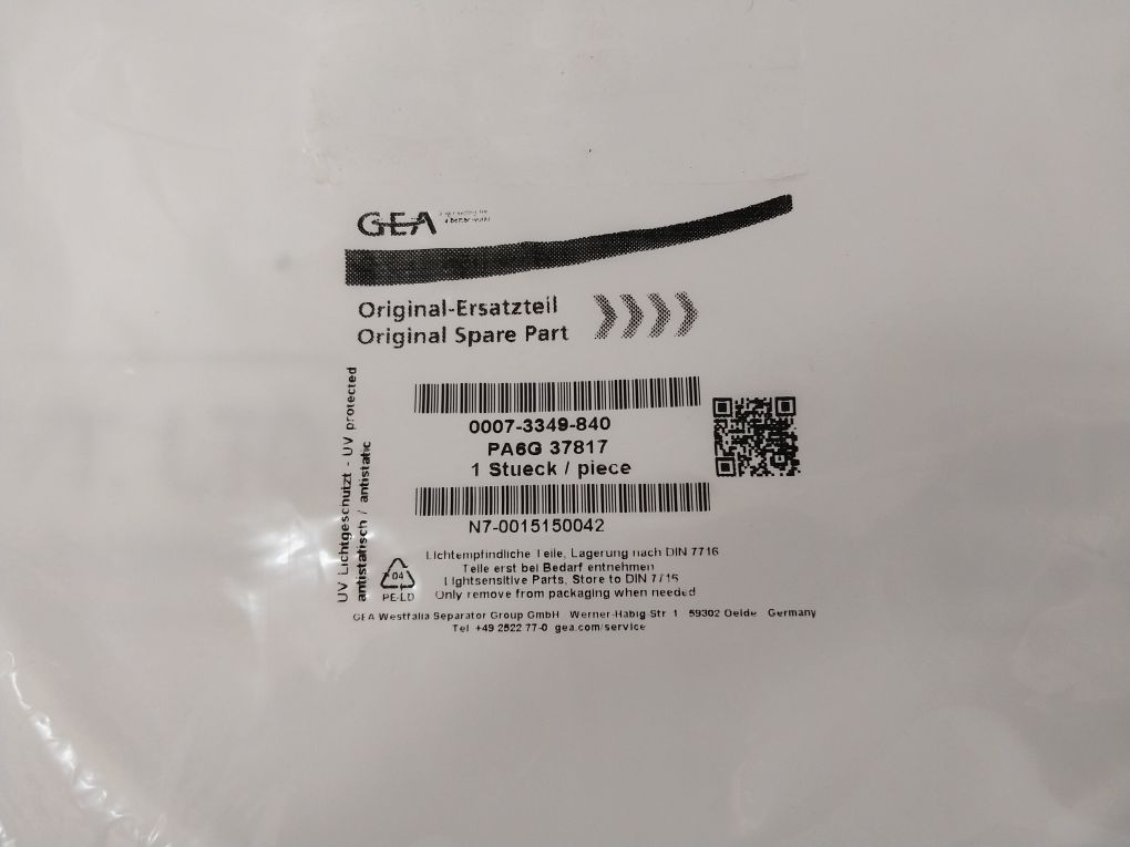 Gea Westfalia 0007-3349-840 Gasket
