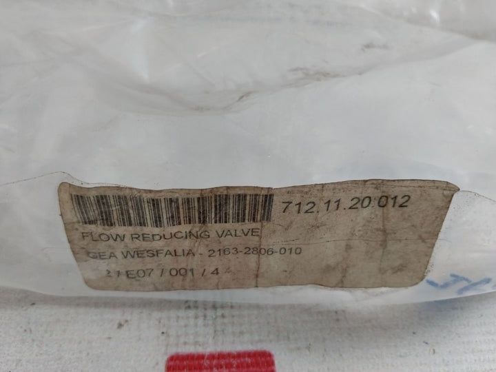 Gea Westfalia 0018-1686-200 Flow Reducing Valve