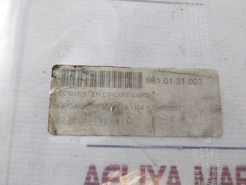 Gec-alsthom C51901104A Converter Circuit Card