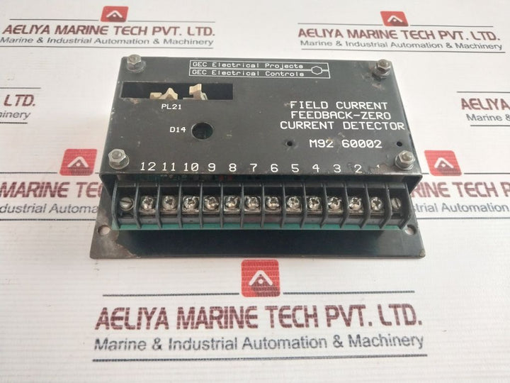 Gec M92 60002 Field Current Feedback-zero Current Detector