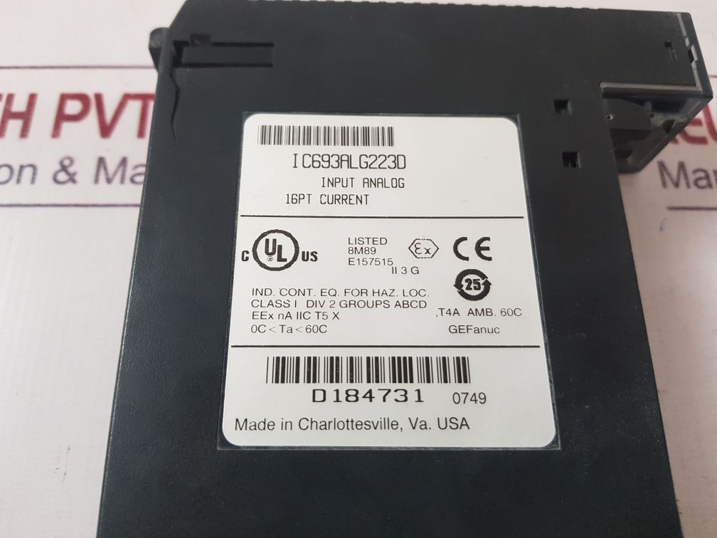 Ge Fanuc Ic693Alg223D Input Analog 16Pt Current Module
