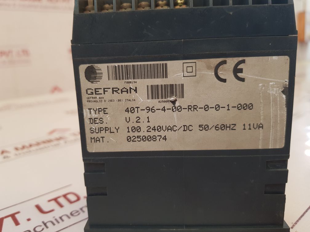 Gefran 40T-96-4-00-rr-0-0-1-000 IndicatorAlarm Unit Des V.2.1