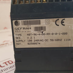 Gefran 40T-96-4-00-rr-0-0-1-000 IndicatorAlarm Unit Des V.2.1