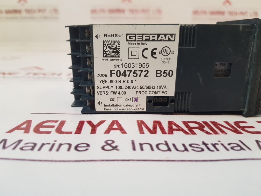 Gefran 600-r-r-0-0-1 Temperature Controller VersFw 4.00