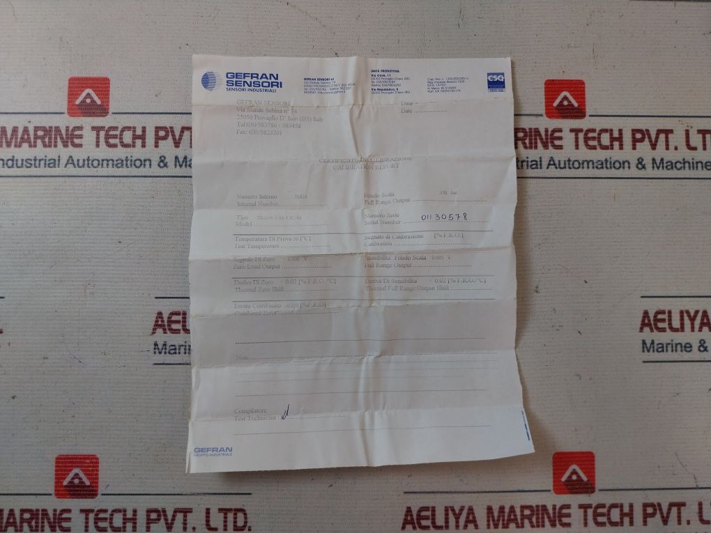 Gefran Brasil Tkg N 1 M 3.5C M Pressure Transmitter