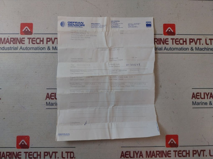 Gefran Brasil Tkg N 1 M 3.5C M Pressure Transmitter