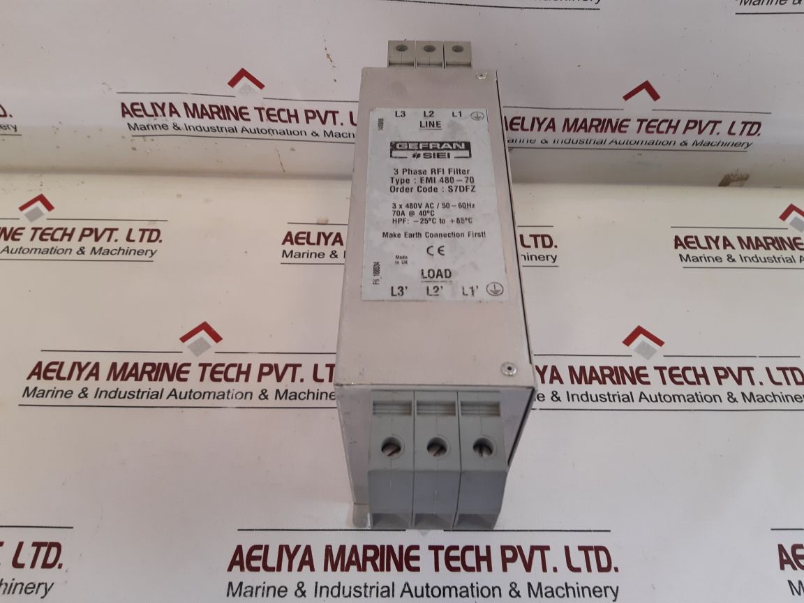 Gefran Emi 480-70 3Phase Rfi Filter
