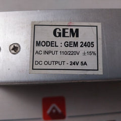 Gem Model 2405 Ac Dc Power Supply 