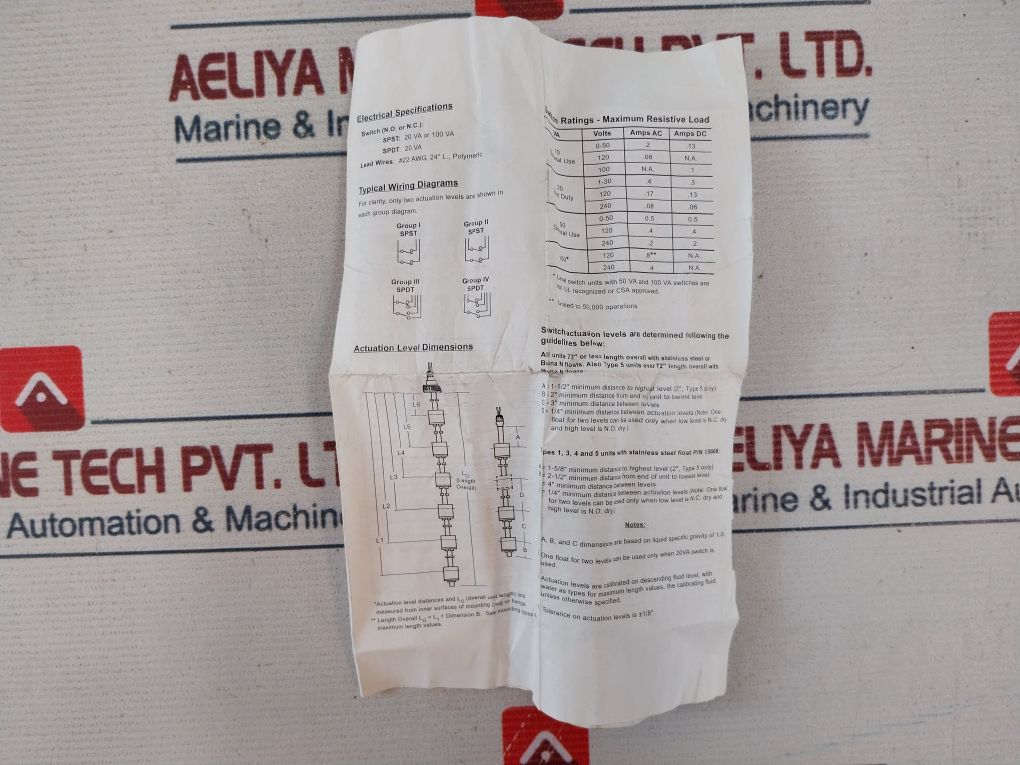 Gems Ls-800 Level Switch 20 Va