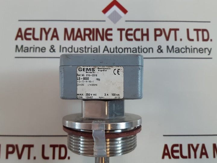 Gems Sensor Ls-800E Float Switch 016-2318
