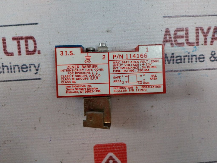 Gems Sensor 114166 Signal Return Barrier 250V