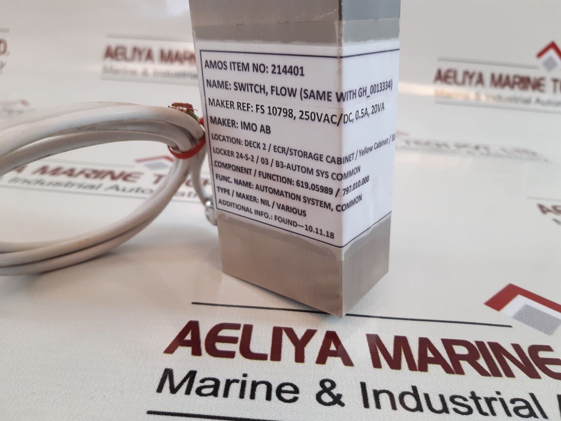 Gems Sensors Fs-10798E-m-p-w Flow Switch
