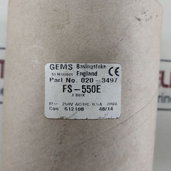 Gems Sensors Fs-550E Water Flow Switch 020-3497