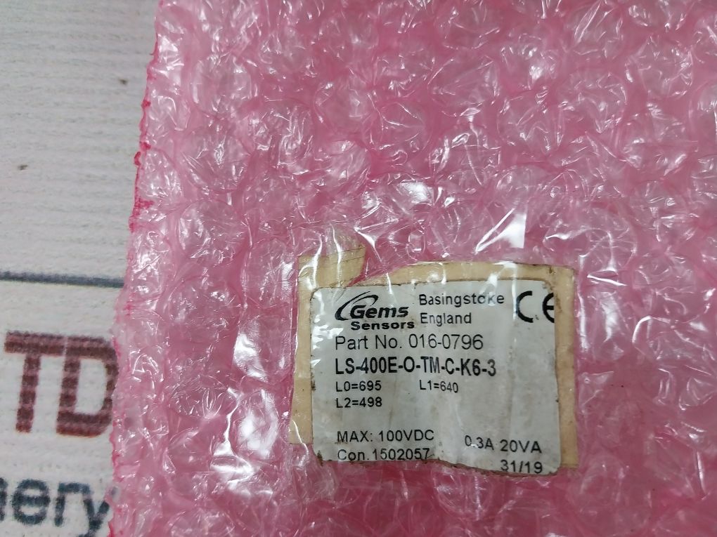 Gems Sensors Ls-400E-o-tm-c-k6-3 Sensor Switch