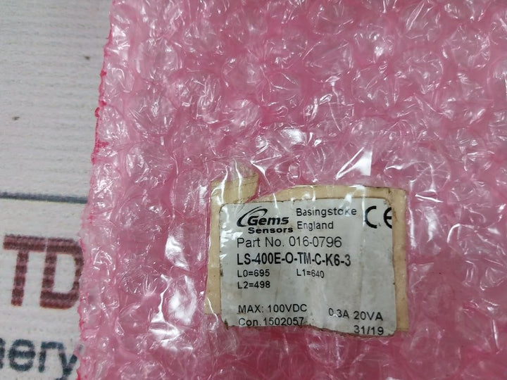 Gems Sensors Ls-400E-o-tm-c-k6-3 Sensor Switch