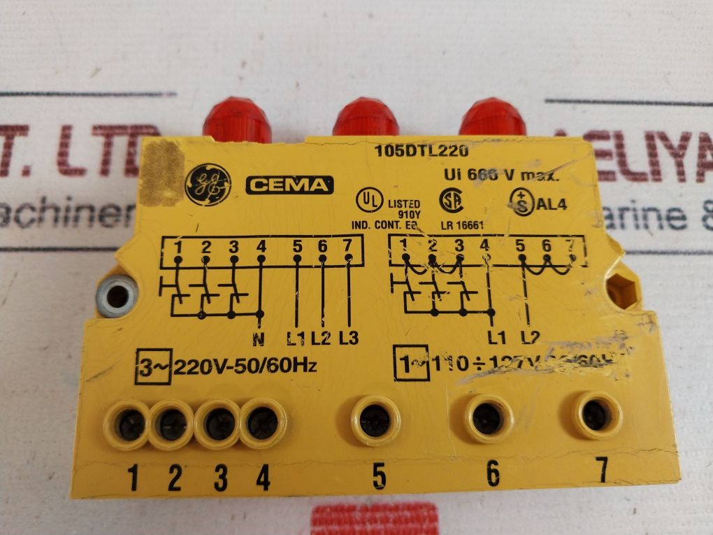 General Electric 105Dtl220 Flashing Power System Alarm