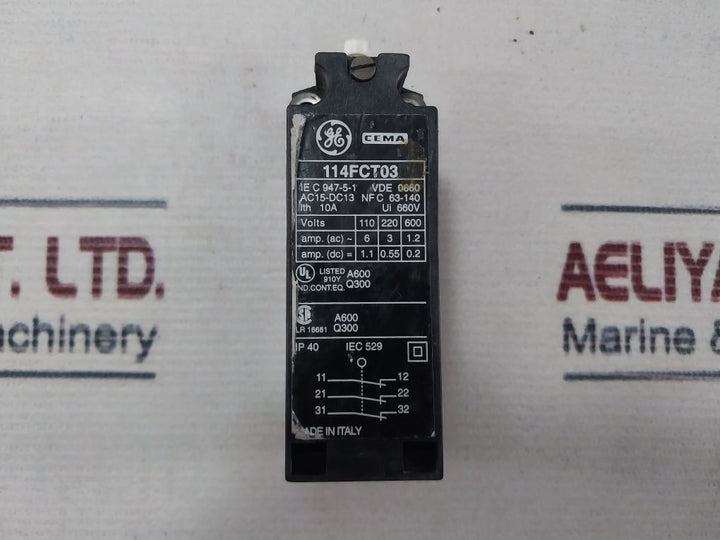 General Electric 114Fct03 Safety Limit Switch