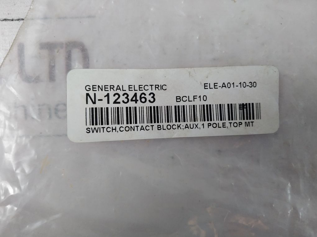 General Electric Bclf10 Switch Contact Block