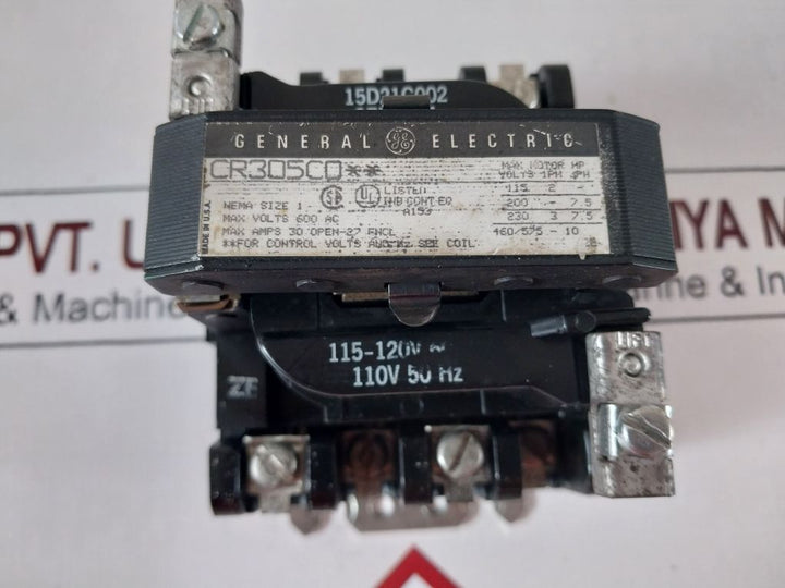 General Electric Cr305C0** Nema Size 1 Contactor Series A
