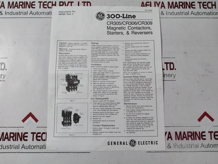 General Electric Cr306E002#**Xaaaal Magnetic Contactors, Starters & Reversers
