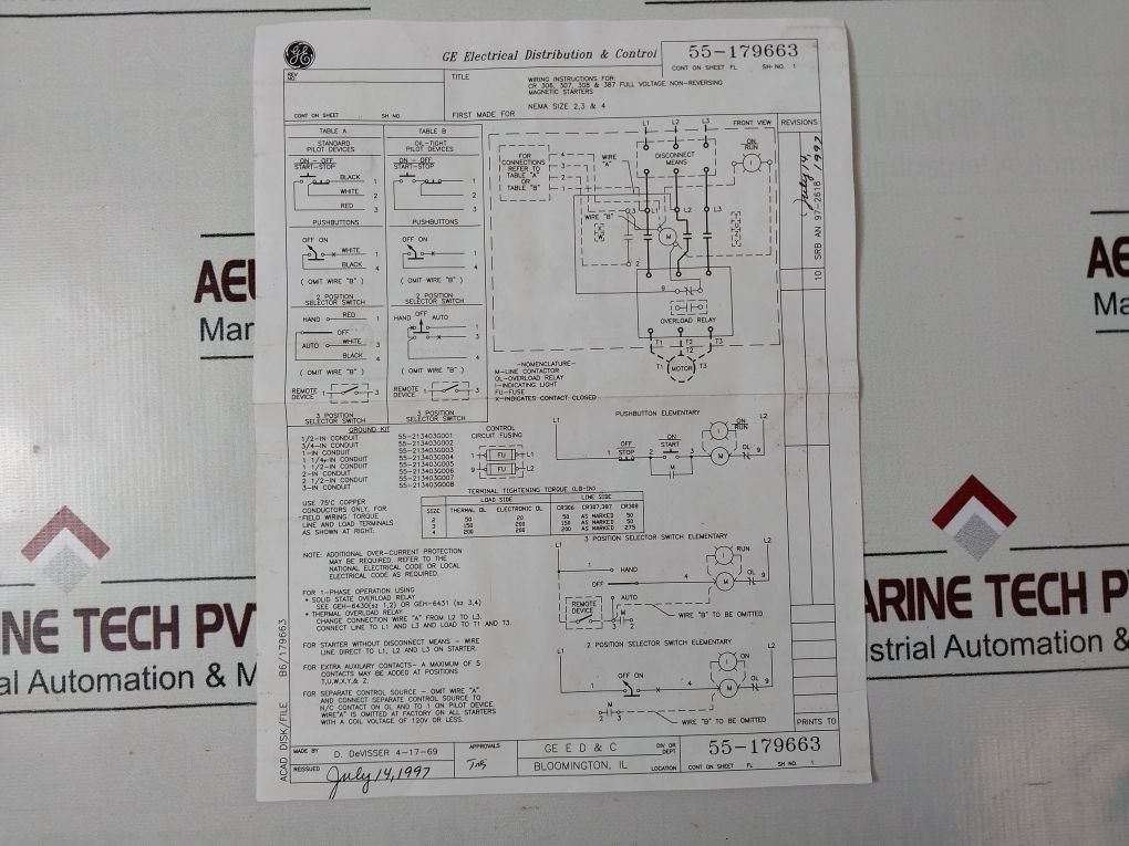 General Electric Cr306F002 Magnetic Starter