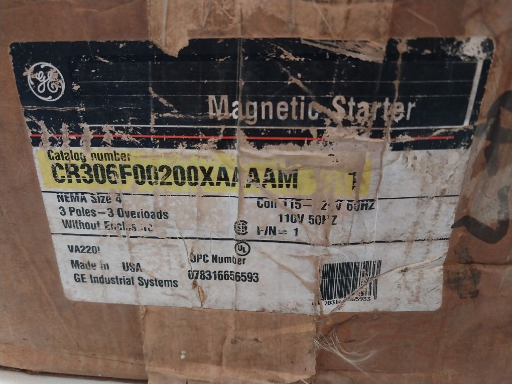 General Electric Cr306F002 Magnetic Starter