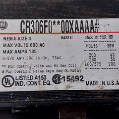 General Electric Cr306F00200Xaaaam Magnetic Starter
