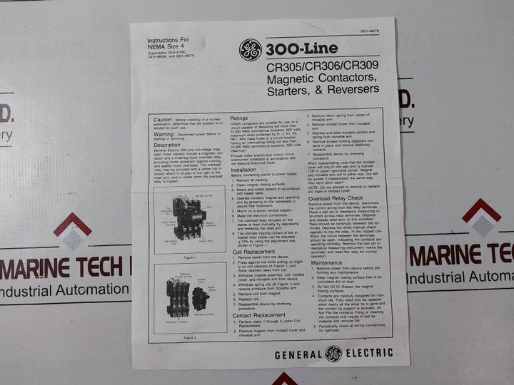 General Electric Cr306F00200Xaaaam Magnetic Starter