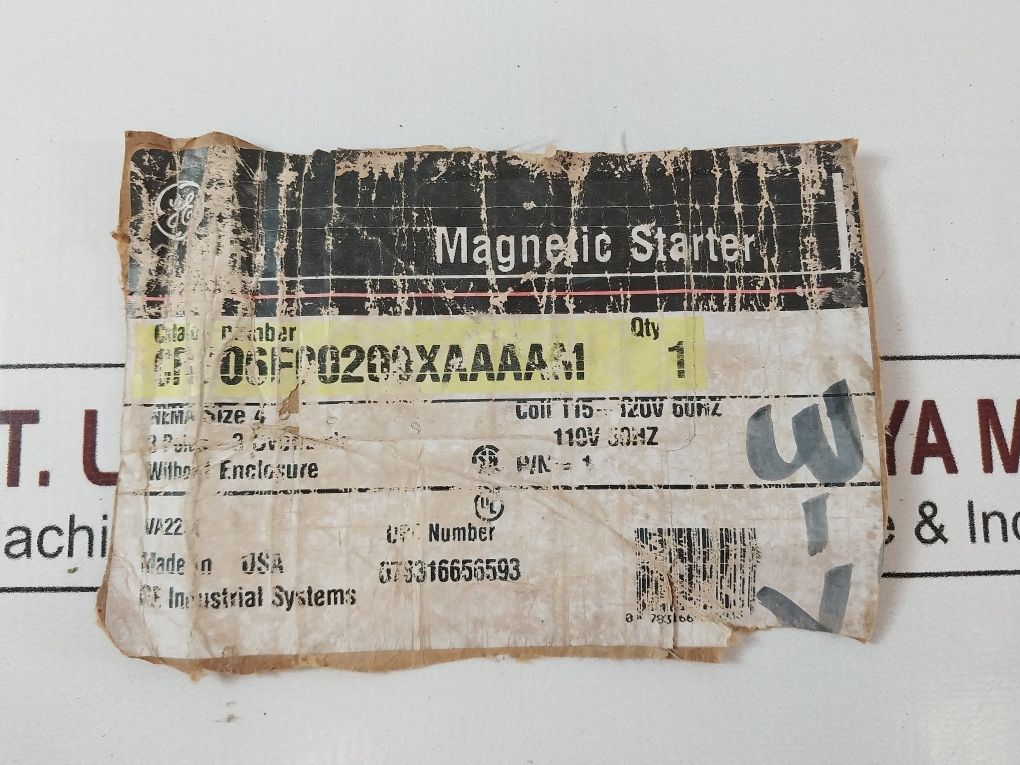 General Electric Cr306F00200Xaaaam Magnetic Starter
