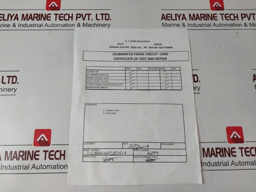 General Electric Ds3800Nfcb1S1S Pc Board