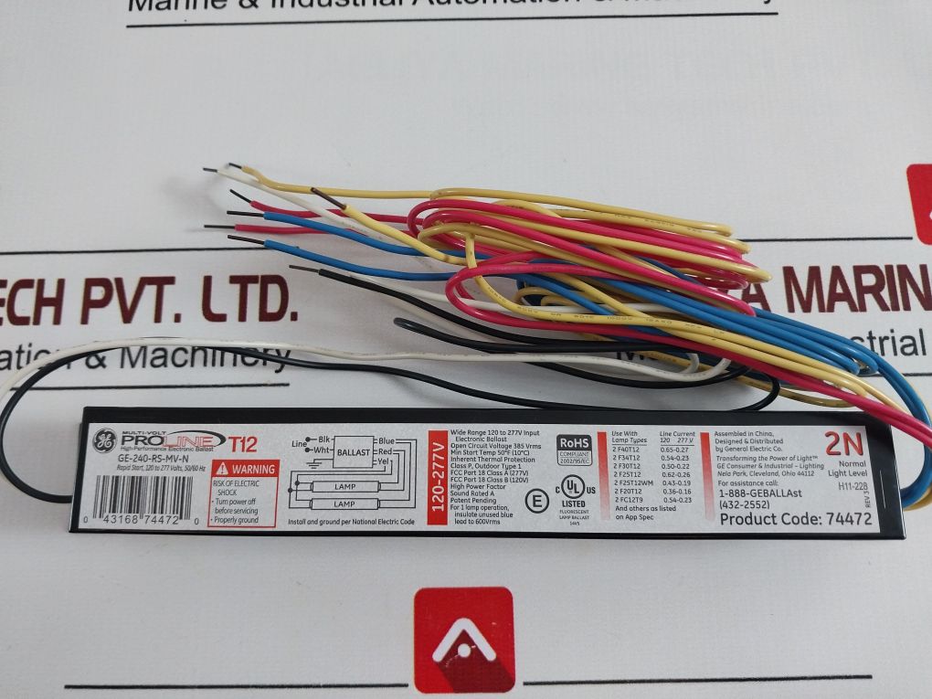 General Electric Ge240rsmvn Electronic Ballast Aeliya Marine Tech®