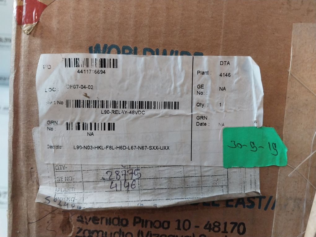 General Electric L90 Line Current Differential System L90N03Hklf8Lh6Dl67N6Csxxux